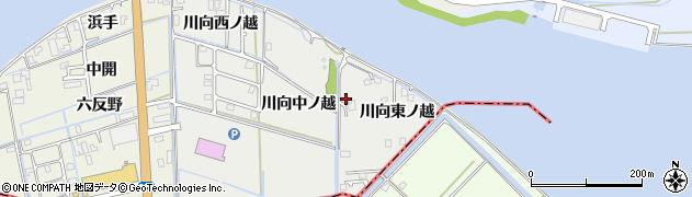 徳島県鳴門市大津町徳長川向東ノ越22周辺の地図