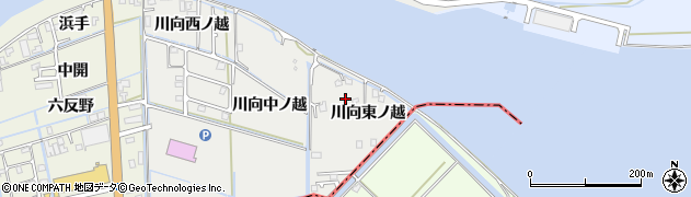 徳島県鳴門市大津町徳長川向東ノ越45周辺の地図