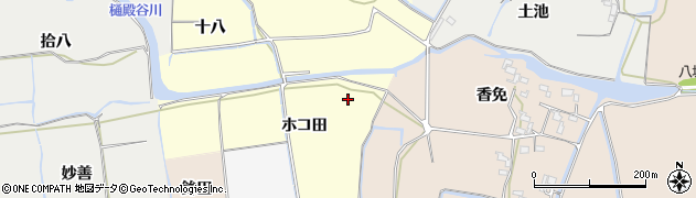 徳島県鳴門市大麻町萩原（ホコ田）周辺の地図