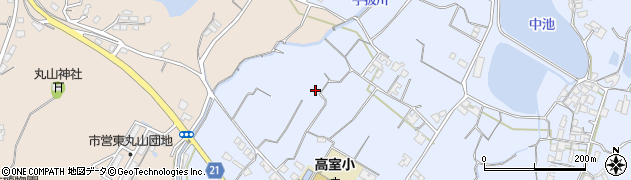 香川県観音寺市高屋町周辺の地図