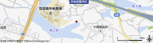 笠田高校農場周辺の地図