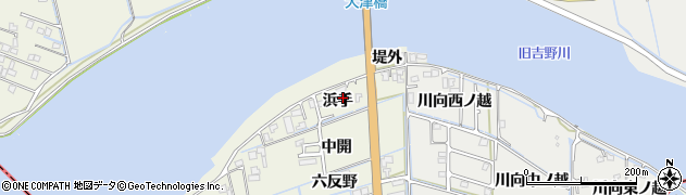 徳島県鳴門市大津町矢倉浜手周辺の地図