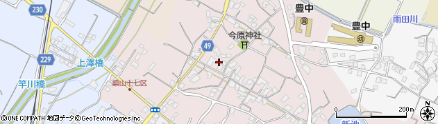 香川県三豊市豊中町本山甲387周辺の地図
