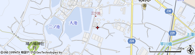 香川県三豊市豊中町岡本1044-1周辺の地図