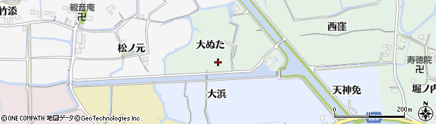 徳島県鳴門市大麻町牛屋島（大ぬた）周辺の地図