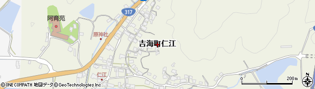 愛媛県今治市吉海町仁江周辺の地図