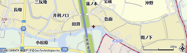 徳島県鳴門市大津町大幸（田渕）周辺の地図