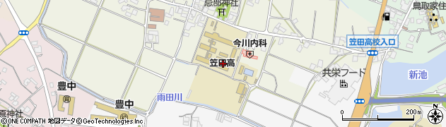 香川県立笠田高等学校周辺の地図