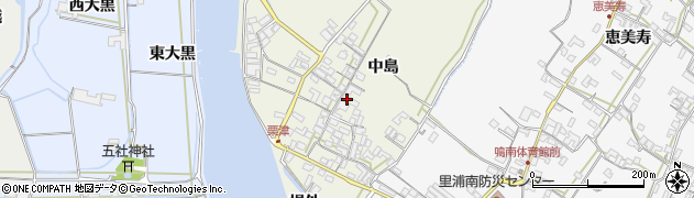 徳島県鳴門市里浦町粟津中島周辺の地図