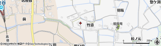 徳島県鳴門市大麻町松村（竹添）周辺の地図
