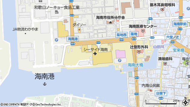 〒642-0031 和歌山県海南市築地の地図