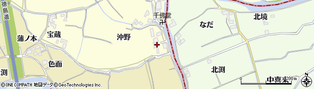 徳島県鳴門市大津町段関（沖野）周辺の地図