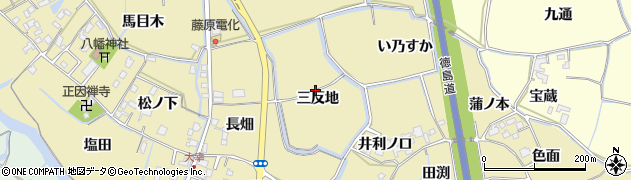 徳島県鳴門市大津町大幸（三反地）周辺の地図