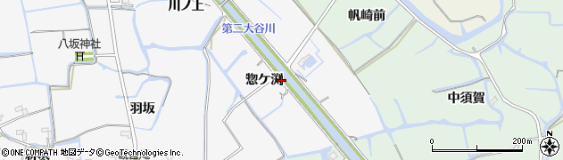 徳島県鳴門市大麻町松村惣ケ渕周辺の地図