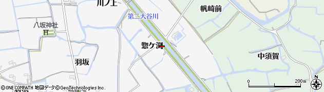 徳島県鳴門市大麻町松村（惣ケ渕）周辺の地図