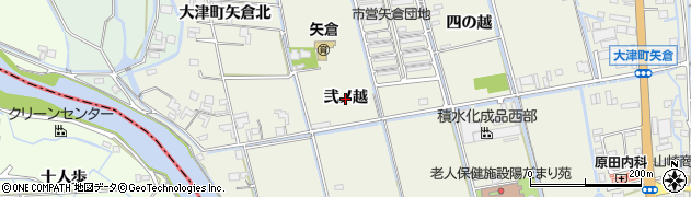 徳島県鳴門市大津町矢倉（弐ノ越）周辺の地図