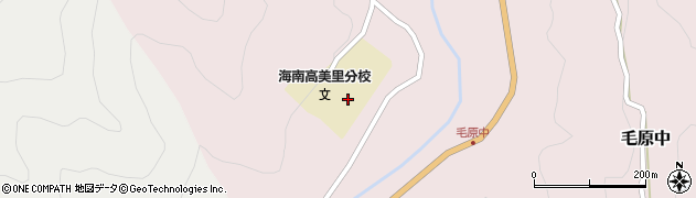 和歌山県立海南高等学校美里分校周辺の地図
