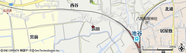 徳島県鳴門市大麻町池谷（浜田）周辺の地図