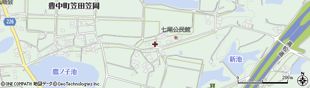 香川県三豊市豊中町笠田笠岡1500周辺の地図