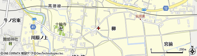徳島県鳴門市大麻町萩原（柳）周辺の地図