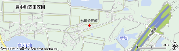 香川県三豊市豊中町笠田笠岡1484周辺の地図