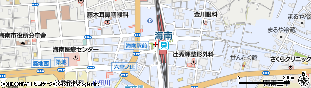海南駅前周辺の地図