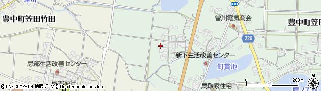 香川県三豊市豊中町笠田笠岡2036周辺の地図