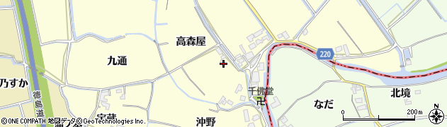 徳島県鳴門市大津町段関高森屋周辺の地図