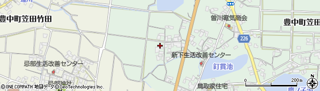香川県三豊市豊中町笠田笠岡2036-1周辺の地図
