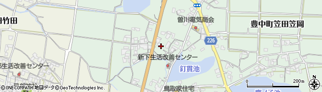 香川県三豊市豊中町笠田笠岡1973周辺の地図