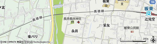 徳島県鳴門市大麻町板東（永井）周辺の地図