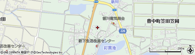 香川県三豊市豊中町笠田笠岡1983周辺の地図