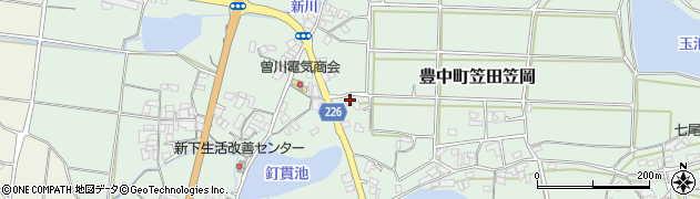 香川県三豊市豊中町笠田笠岡1644周辺の地図