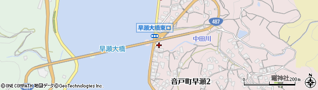早瀬大橋周辺の地図