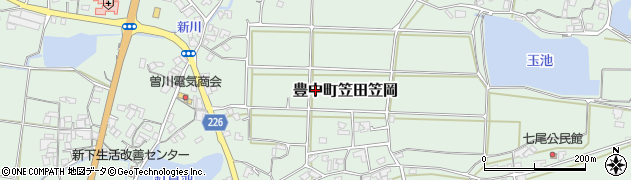 香川県三豊市豊中町笠田笠岡1646周辺の地図