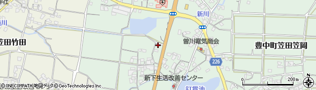 香川県三豊市豊中町笠田笠岡1991周辺の地図
