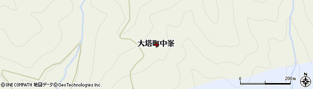 奈良県五條市大塔町中峯周辺の地図