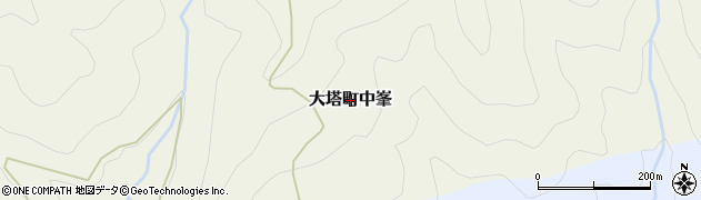 奈良県五條市大塔町中峯周辺の地図
