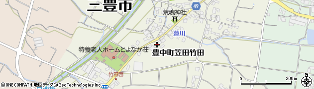 香川県三豊市豊中町笠田竹田666周辺の地図