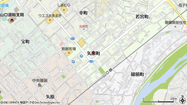 〒753-0825 山口県山口市矢原町の地図