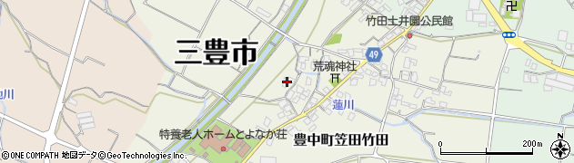 香川県三豊市豊中町笠田竹田964周辺の地図