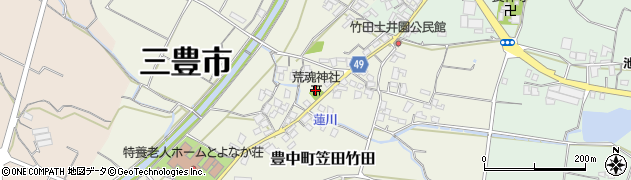 香川県三豊市豊中町笠田竹田973周辺の地図
