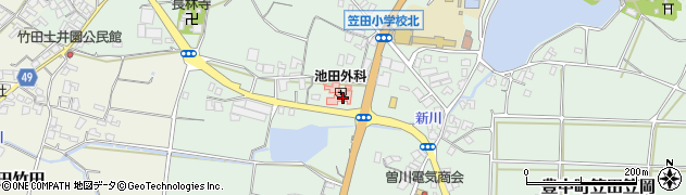 香川県三豊市豊中町笠田笠岡2136周辺の地図