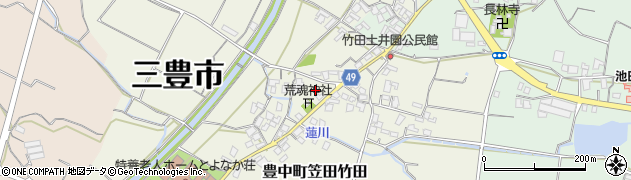 香川県三豊市豊中町笠田竹田971周辺の地図