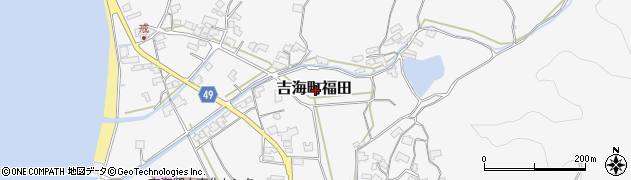 愛媛県今治市吉海町福田周辺の地図