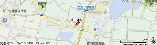 香川県三豊市豊中町笠田笠岡2137周辺の地図