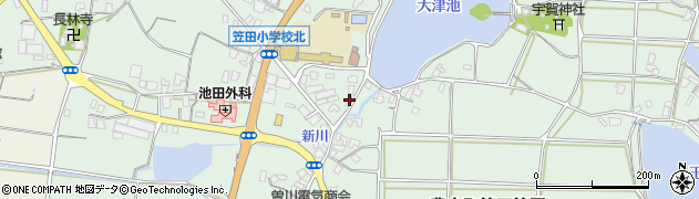 香川県三豊市豊中町笠田笠岡2181周辺の地図
