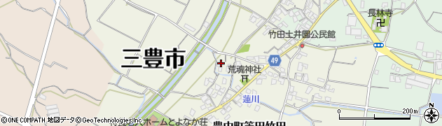 香川県三豊市豊中町笠田竹田1143周辺の地図