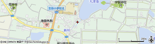 香川県三豊市豊中町笠田笠岡1596周辺の地図