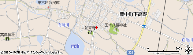 香川県三豊市豊中町下高野1391周辺の地図